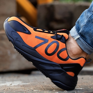 Los hombres de acero puntera de seguridad zapatos al aire libre antideslizante botas de trabajo ligero zapatillas de deporte calzado protector