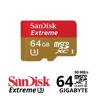 Tarjeta de memoria SanDisk Extremo con 32GB/64GB/128GB/256GB/Micro SD C10 U3 de 90MB/s