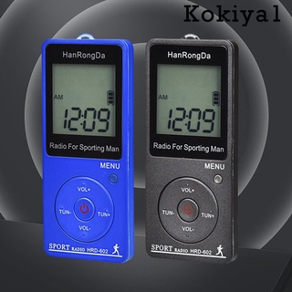 [HOT] Hrd-602 Sport Radio AM FM Pocket Radio podómetro conferencia receptor azul