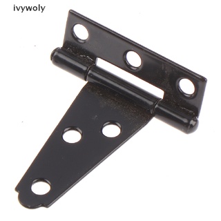 Ivywoly Black Paint T Shape Triangle Hinge Cabinet Shed Wooden Door Gate Hinges Hardware CL