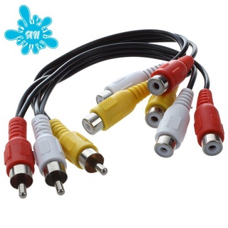 nuevo cable adaptador 3 rca macho a 6 rca hembra divisor de audio video av