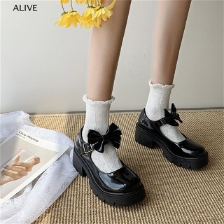 ALIVE Shoes lolita shoes women Japanese Style Mary Jane Shoes Women Vintage Girls High Heel Platform shoes College Student (5)