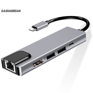 Gd| Multifuncional Type-C a 4K HDMI compatible RJ45 USB 3.0 PD cargador Hub adaptador convertidor (1)
