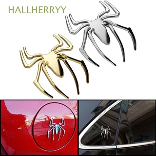 hallherryy hot spider forma universal metal cromo 3d coche pegatinas nuevo emblema plata/oro insignia auto pegatina/multicolor