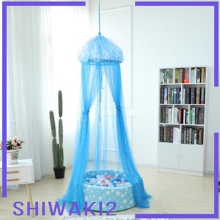 [Shiwaki2] Kids Room Gauzy mosquitera cama dosel cuna cortina Netting juego tienda azul (3)