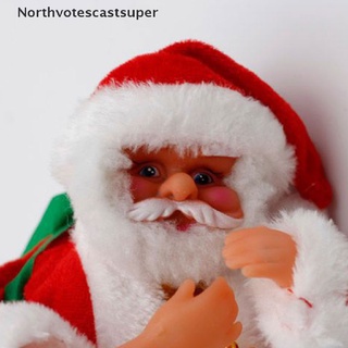Northvotescastsuper Electric Santa Claus Climb Bead Chain Christmas Old Man Doll with Music NVCS