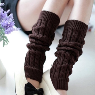 invierno de las mujeres de la moda de ganchillo calcetines de punto calentadores de piernas legging boot cover