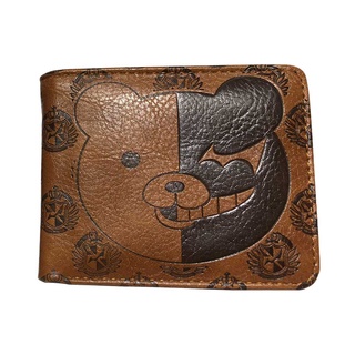 Cute Bear Danganronpa monokuma wallet embossed leather purse short wallets with id card holder c0in pocket