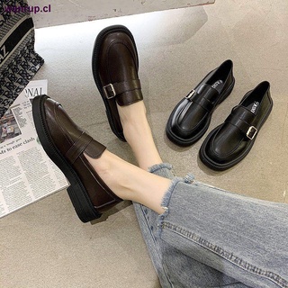 Small leather shoes female spring new style Korean version of all-match soft leather soft sole flat heel lazy one pedal single shoes non-slip peas shoes