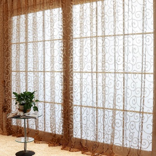 [cab]cortinas de tul para ventana/cortinas de gasa para sala de estar/cocina (4)