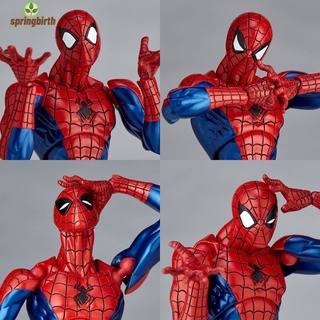 springbirth Marvel Mafex Vengadores Spiderman The Amazing Spider Man PVC Figura De Acción Coleccionable Modelo Niños Juguetes Regalo