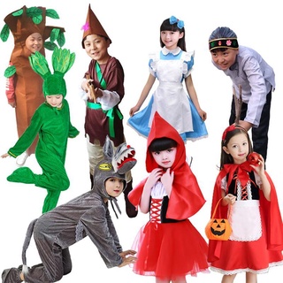 Halloween Caperucita Roja, Lobo feroz, cuento de hadas, cazador, árbol grande, arbolito, pato, abuela, madre, disfraz infantil