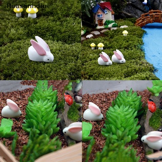 Heasonndiu conejo de hadas adornos de jardín de resina miniatura de jardín figuritas Mini accesorios de jardín Bonsai Micro paisaje decoración DIY MY