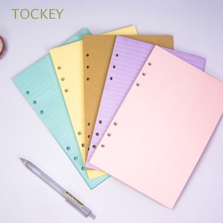 tockey suministros escolares recambio de papel semanal carpeta dentro de página cuaderno papel mensual púrpura planificador diario 40 hojas agenda a5 a6 hoja suelta recambio de papel