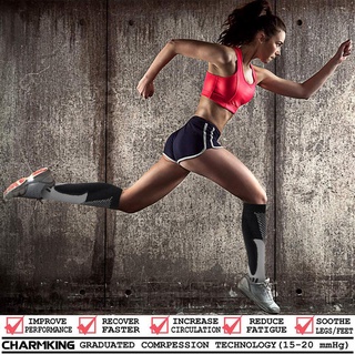 elitecycling 2 calcetines de compresión unisex deportes running fútbol elástico calcetines (negro s/m) (2)