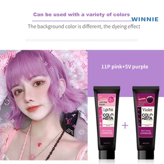 [winnie] 200ml multifuncional cabello colorante acondicionador de larga duración mejorar encrespamiento color bloqueo reparación acondicionador complementario para uso diario (4)