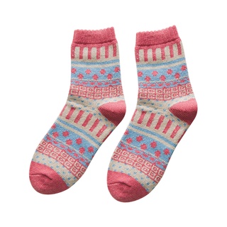 comeandbuy1 calcetines/calcetines casuales de lana gruesa de lana gruesa para mujer/calcetines de regalo suaves de punto colorido