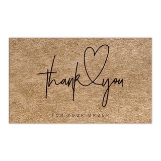 Livi 30 tarjetas de papel Kraft naturales gracias por su pedido gracias tarjetas de felicitación decoración tarjeta de agradecimiento para pequeñas empresas