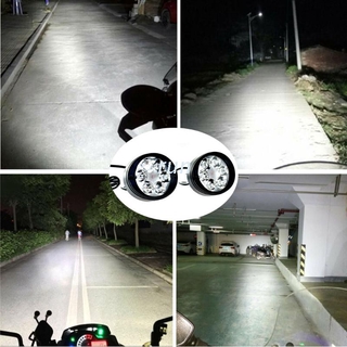 Run 2 pzs faros antiniebla para motocicleta/luces antiniebla/6 LED/luz de trabajo/lámpara antiniebla/scooter/foco/espejo lateral