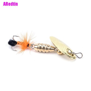 [ARedtin] Señuelo de pesca cuchara cebo ideal para pesca de trucha perca lucio giratorio (6)