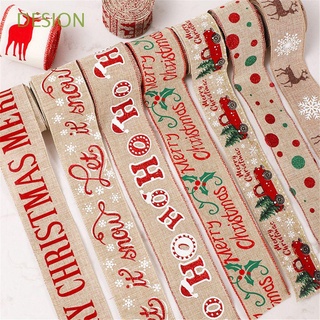 desion fiesta suministros de navidad árbol decoración para boda 2 metros/rollo cinta de navidad diy onda cinta de lino copo de nieve encaje tela de costura