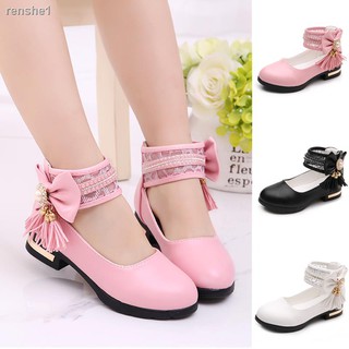 Zapatos infantiles/zapatos de cuero para mujer/primavera y otoño 2021 nueva princesa coreana de tacón alto zapatos para niños