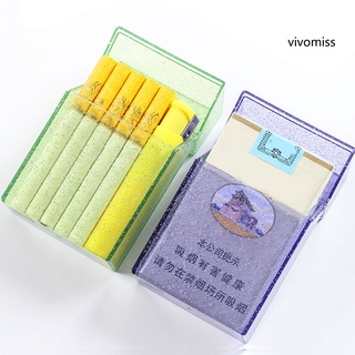 VIV Cigarette Case Shining Clear Appearance Plastic Portable Cigarettes Box for Smoker (4)