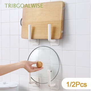 tribgoalwise 1/2pcs accesorios de cocina tapa de olla titular sin agujeros percha de pañuelos soporte de papel higiénico montado en la pared autoadhesivo hogar baño tabla de cortar estantes de almacenamiento