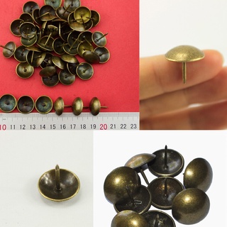 Onewsnty 100pcs/pack Vintage Upholstery Nails Bronze Metal Tags Furniture Sofa Shoe Door Decorative Tack Stud, *Hot Sale