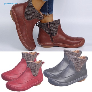 otoño invierno grande mujeres casual cremallera antideslizante caliente corto botas de lana zapatos