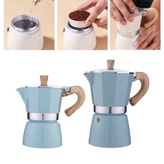 2x estufa clásica máquina de espresso, taza de espresso, olla mocha (1)