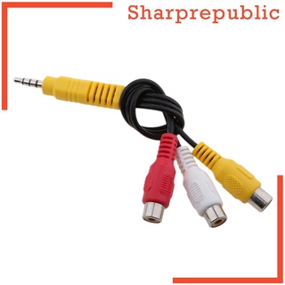 [SHARPREPUBLIC] Cable adaptador de Audio AV macho a 3 RCA hembra AV Audio Video estéreo