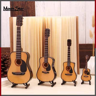 Mo Mini guitarra popular de ángulo completo modelo miniatura de madera Mini instrumento Musical modelo colección