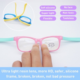Gafas de luz azul anti para niños ordenador protección de ojos gafas reemplazables lente Flexible polígono marcos monje (5)