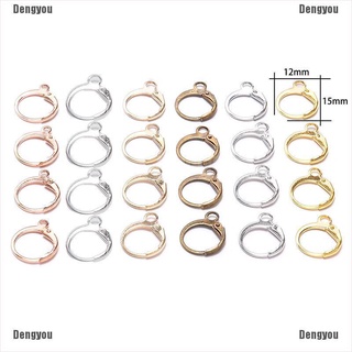 HOOPS <dengyou> 20 piezas de ganchos para pendientes de palanca, ajustes de alambre, base de aros, bricolaje, fabricación de joyas (2)