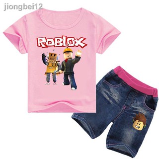 ▩๑✜traje de baño Roblox para niños/traje para niños/traje de bebé/niños/Camiseta de mezclilla/Shorts (6)