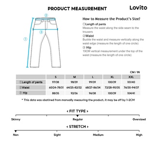 Lovito Pantalones rectos de cintura alta L02067 (7)