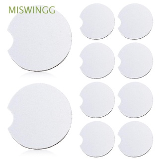 MISWINGG 10pcs Durable Car Coasters Thermal Transfer Blank Sublimation Mug Mat Car Accessories for Living Room Kitchen DIY Pattern Neoprene Material Cup Holder Pad