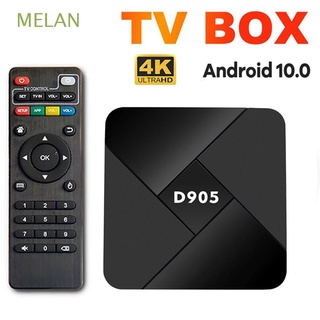 melan más nuevo smart tv box 4k h.265 android 10.0 set top box d905 media player home theater quad core 2.4g wifi