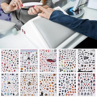 ❀ifashion1❀Halloween Self-Adhesive Nail Art Sticker DIY Manicure Pumpkin Skull Decals