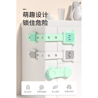 ✨ (ZKLWZ) ⚡ Protección Infantil Cerradura De Seguridad Anti-Pincha Multifuncional Refrigerador Gabinete Puerta Buck (1)