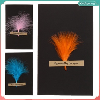 Diy Handmade Feather Cards for Wedding Birthday Invitations Greetings,Pack of 10