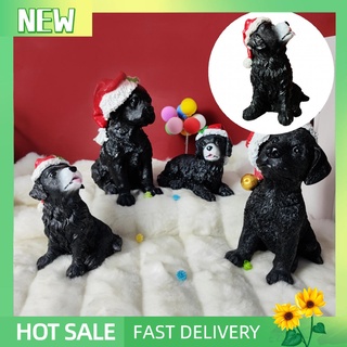 Wx adornos portátiles para perros Santa navidad perro Mini figuras nórdicas para el hogar