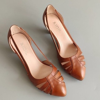 zapatos de las mujeres de la moda hueco de cuero sandalia de las mujeres comodidad slip-ons tacones