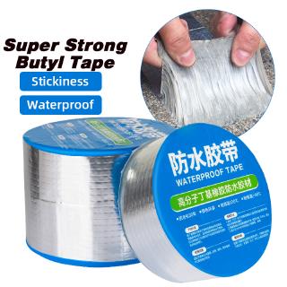 Cinta de papel de aluminio, Super Fix reparación de pared grieta espesar butilo cinta impermeable, resistente a altas temperaturas y no fácil T (1)
