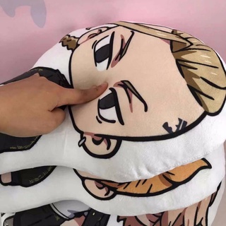 Mengxuan PP Cutton Tokyo Revengers muñecas suaves almohada de peluche juguetes de peluche Ken Takemichi personajes de dibujos animados Anime juguetes 40cm/10cm Hinata Atsushi bolsa de decoración de peluche muñeca (3)