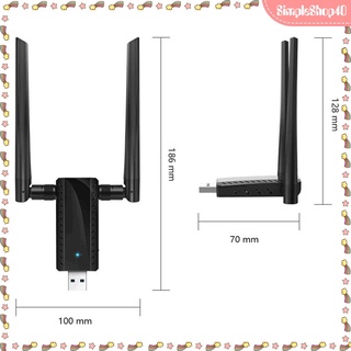 [SimpleShop40] Adaptador inalámbrico USB WiFi red 300Mbps antenas duales programables externas 2.4G de alto rendimiento para Wpa Wpa2 entero
