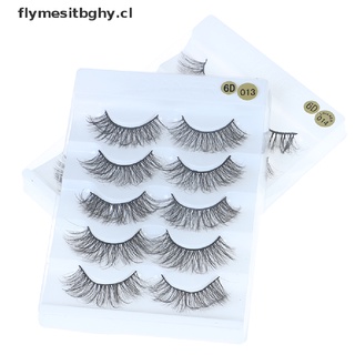 【flymesitbghy】 5 Pairs 6D s Natural Long Wispies Lashes Handmade Criss-cross Eyelashes [CL] (8)