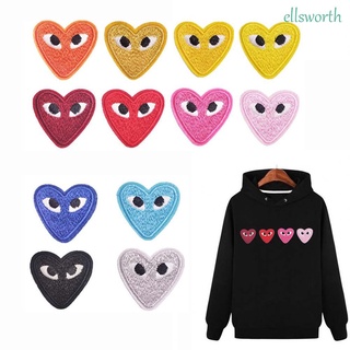 Ellsworth DIY ropa parche bordado plancha en parche transferencia de calor etiqueta engomada impresión ropa de costura amor corazón lindo para bolsa de tela camiseta tela apliques