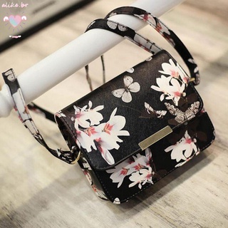 bolso de cuero con patrón floral para mujer/bolso de hombro pequeño/bolso de mensajero
